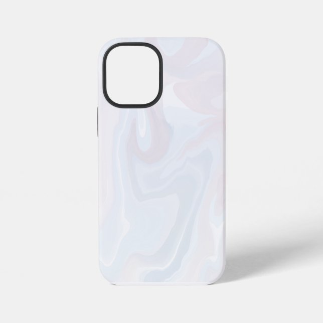 Elegant White Marbled Textured iPhone Case (Back)