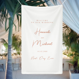 Elegant, White, Minimal Wedding  Banner
