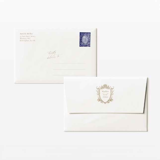Elegant White Minimalist A7 5x7 Wedding Envelope (Creator Uploaded)