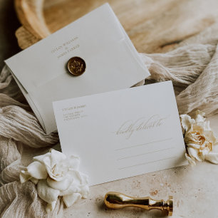 Elegant White Minimalist A7 5x7 Wedding Envelope