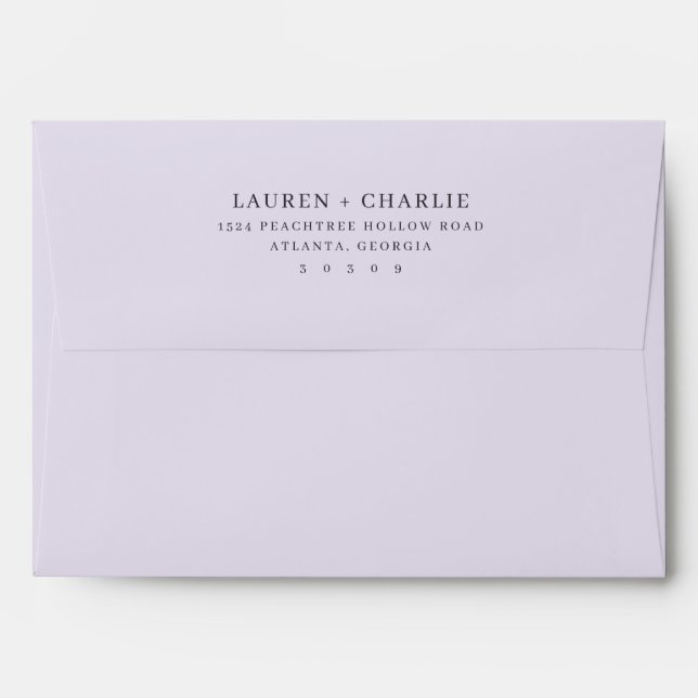 Elegant White Minimalist Typographic Envelope (Back (Top Flap))