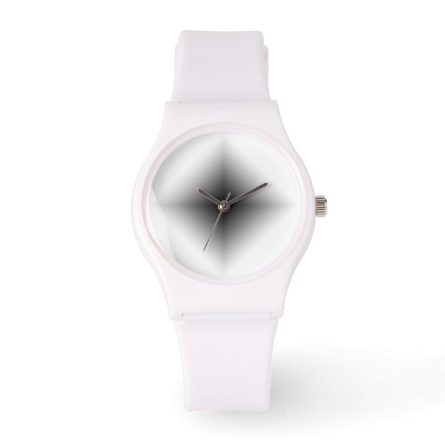 Elegant White Minimalist Watch - Modern Unisex (Front)