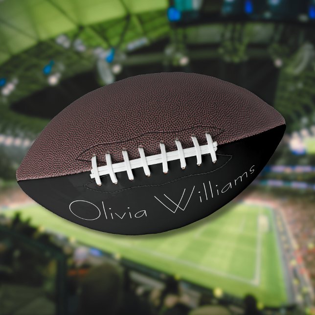 Elegant White Monogram | Stylish Modern Minimalist Football (Creator Uploaded)