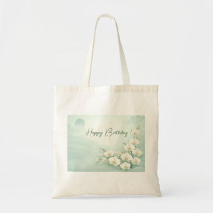 Elegant White Orchid Birthday Tote Bag