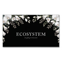 Elegant White Orchid Calla Lily Black Silver Frame