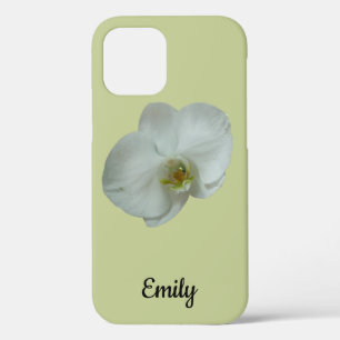 Elegant White Orchid Flower Botanical iPhone 12 Case