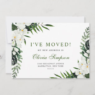 Elegant White Orchids Bohemian Announcement Cards