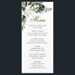 Elegant White Orchids Bohemian Wedding Dinner Menu<br><div class="desc">For further customisation,  please click the "customise further" link and use our design tool to modify this template.</div>