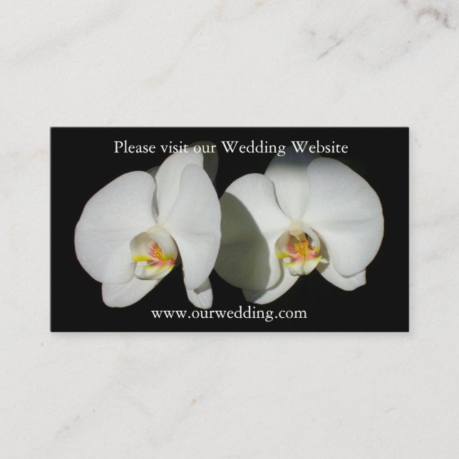Elegant white orchids tropical floral flowers enclosure card (Front)