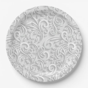 Elegant White  Paper Plate