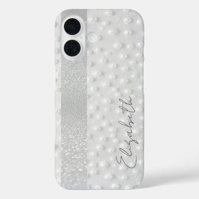 Elegant White Pearl Case-Mate iPhone Case (Back)