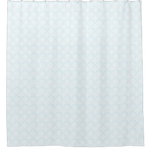 Elegant White Polka Dot with Blue Touch Shower Curtain