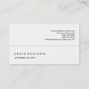 Elegant White Professional Business Card