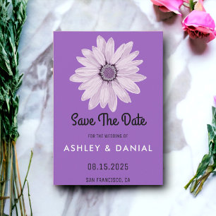 Elegant white rose floral Wedding Save the Date Invitation