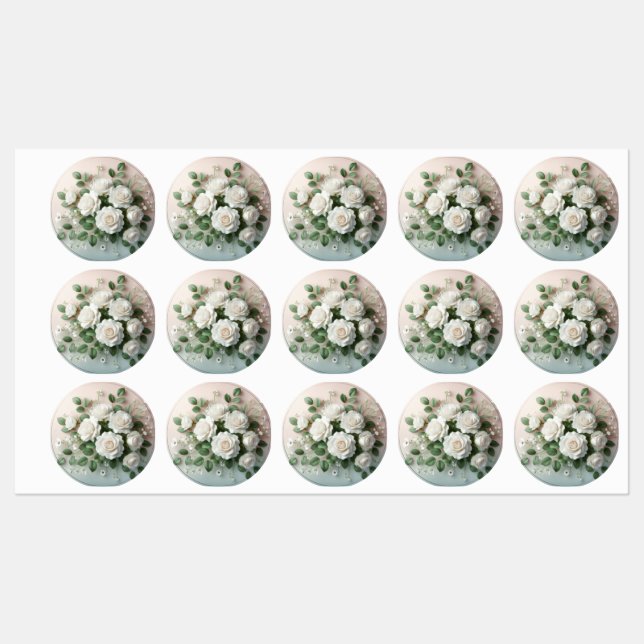 Elegant White Roses Wedding (Sheet)