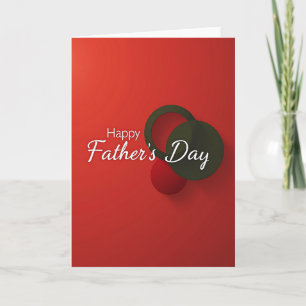 Elegant White Script Dad Card