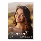 Elegant White Script Photo Overlay Graduate