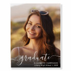 Elegant White Script Photo Overlay Graduate