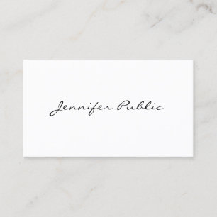 Elegant White Simple Template Minimalist Modern Business Card
