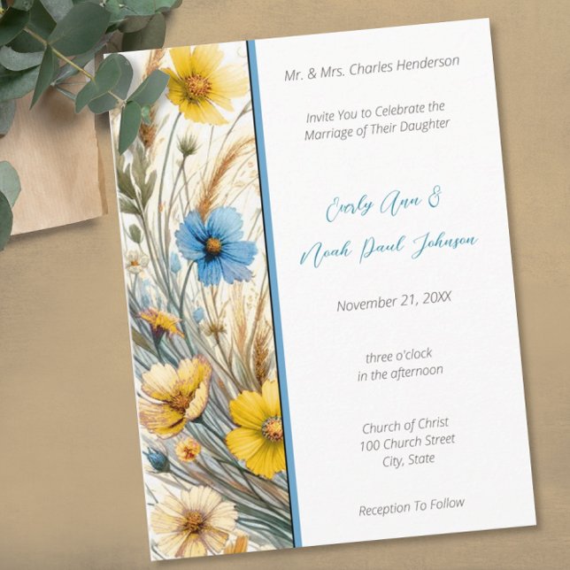 Elegant White SnowDrop Wedding Invitation Postcard (Creator Uploaded)