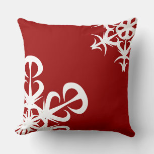 Elegant White Snowflake Christmas Cushion