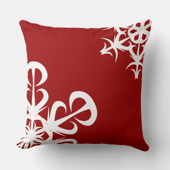 Elegant White Snowflake Christmas Cushion (Front)