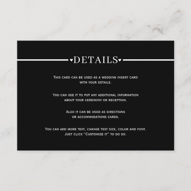 Elegant white stripe and QR code black details Enclosure Card (Front)