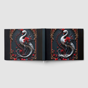 Elegant White Swan Wedding Collection Guest Book
