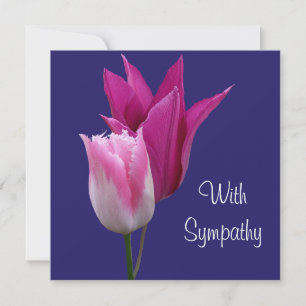 Elegant White tulip flowers fine art sympathy Card