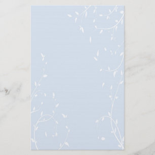 Elegant White Vines Stationery