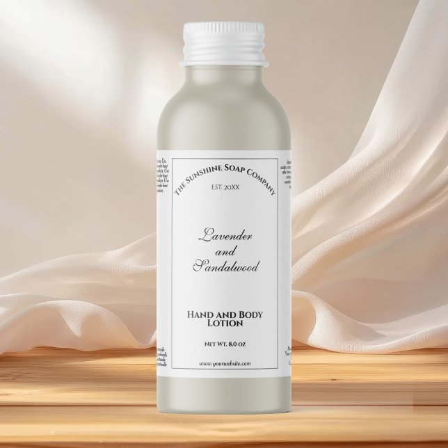 Elegant white waterproof cosmetics bottle label (Creator Uploaded)