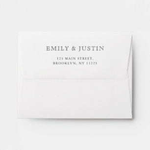 Elegant White Wedding Envelope