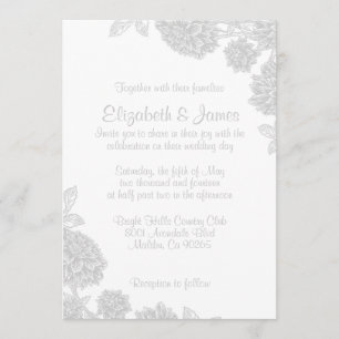 Elegant White Wedding Invitations