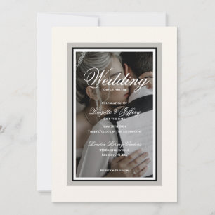 Elegant White Wedding Save The Date  Invitation