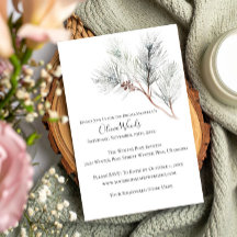 Elegant White Winter Pine Bridal Shower 