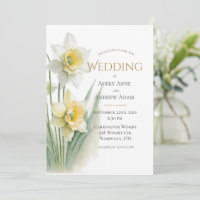 Elegant White & Yellow Daffodils Wedding