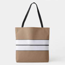 Elegant Wide Black White Racing Stripes On Mocha