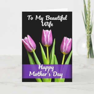 Elegant Wife Mothers Day Bloom Card