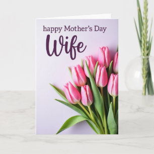 Elegant Wifes Day Tulip Card