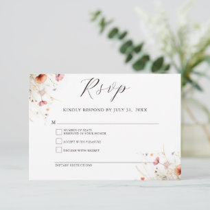 Elegant Wild Flower RSVP Response Card
