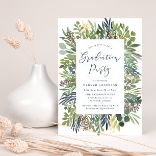Elegant Wild Meadow Graduation Party Invitation