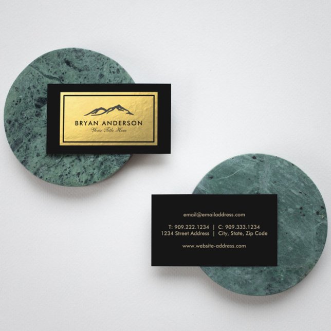 Elegant Wilderness Business Card – Mountain Icon (Creator Uploaded)