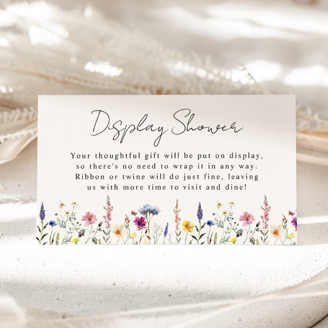 Elegant Wildflower Baby Shower Display Shower Enclosure Card (Creator Uploaded)