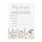 Elegant Wildflower Baby Shower Guessing Game Card