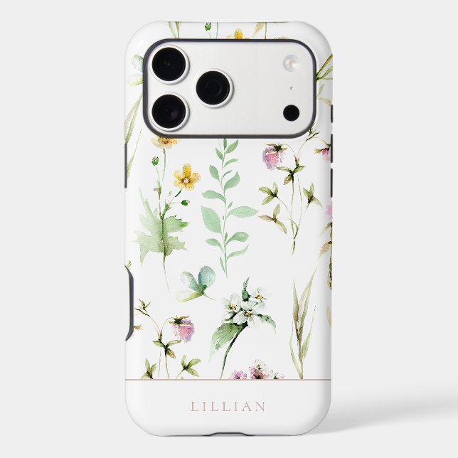 Elegant Wildflower Botanical Pattern (Back)