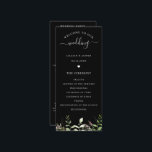 Elegant Wildflower Botanical Wedding Program<br><div class="desc">Elegant watercolor wildflower botanical,  wedding program in black. Program features cute calligraphy "wedding" accent with multiple lines for custom text,  including,  ceremony,  order of events,  wedding party and thank you note. Designed to match our Elegant Wildflower Botanical Collection.</div>