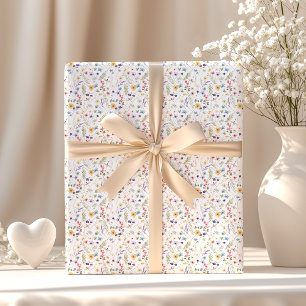 Elegant Wildflower Butterfly Garden  Wrapping Paper