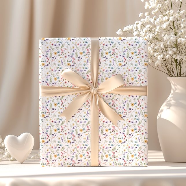 Elegant Wildflower Butterfly Garden  Wrapping Paper (Creator Uploaded)