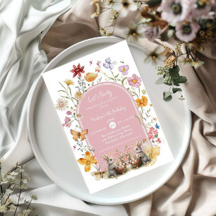 Elegant Wildflower Easter Birthday ParTea  Invitation