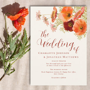 Elegant Wildflower Fall Wedding Invitation